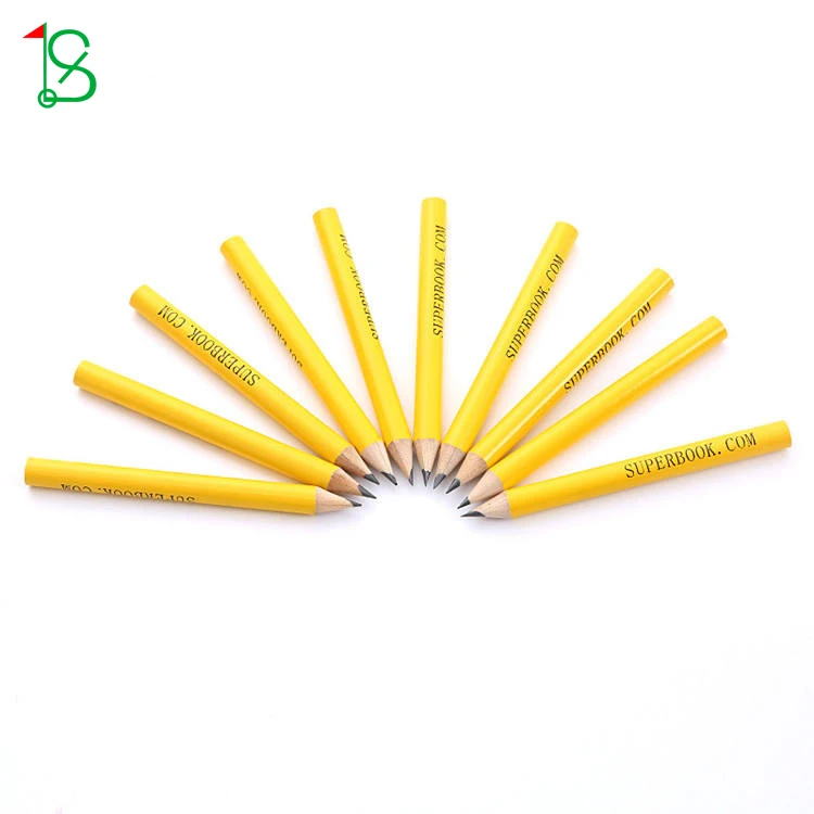 Custom Printing Logo Mini Colored Pencil Hex Bulk High Quality Golf Pencils with Erasers