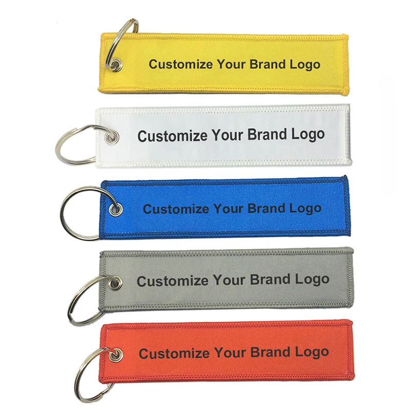 Leather Black Key Holder Ring Key Chain Custom Embossed Logo Name Keychain Key Tag For Motorcycle