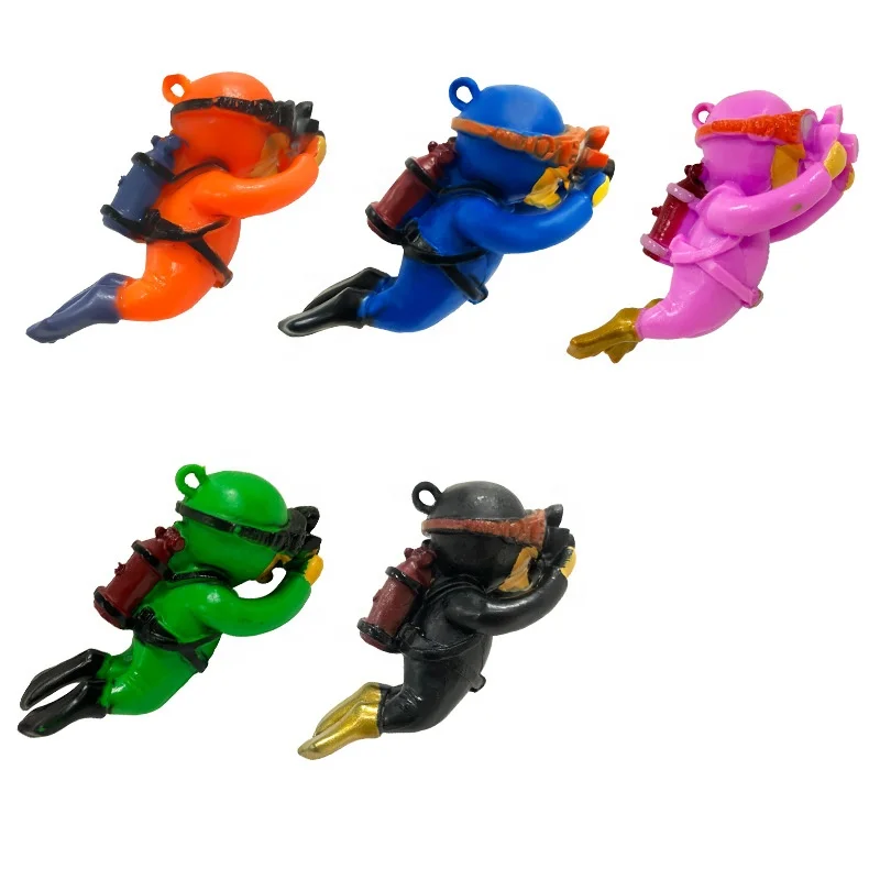 Creative Floating PVC Diver Lovely Fish Tank Landscape Cool Fish Tank Aquarium Toys Decorations frogman