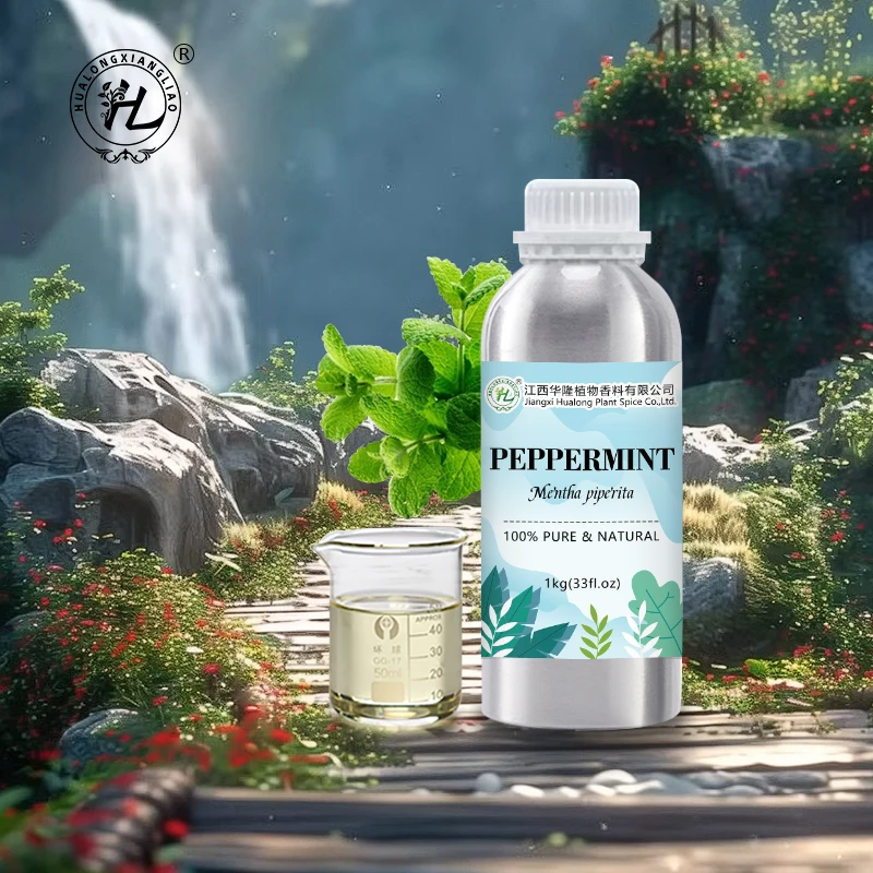Organic Peppermint Essential Oil for Skin Hair - 100% Pure Natural Mentha Piperita Mint Leaf Extract | Wholesale Bulk 1kg