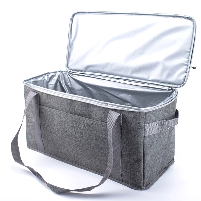 Hot Selling RPET Aluminum Foil Custom Tote Bag Thermal Insulated Cooler Beach Picnic Bag For Food Beer Wine