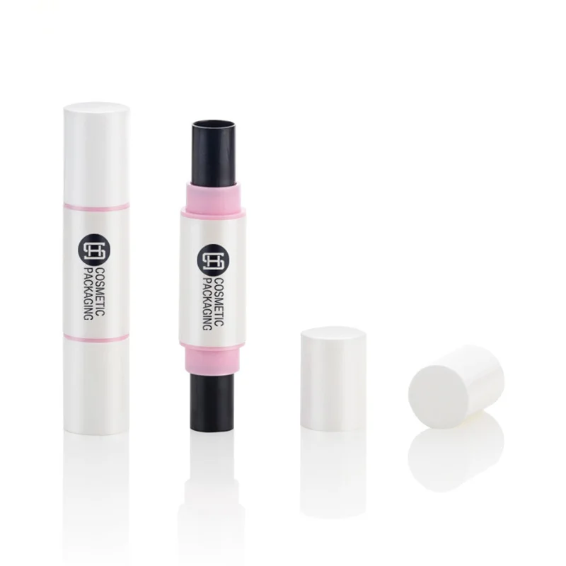 Amazon Best Seller Empty Plastic Unique Design Double End Magnetic Lipstick Tube