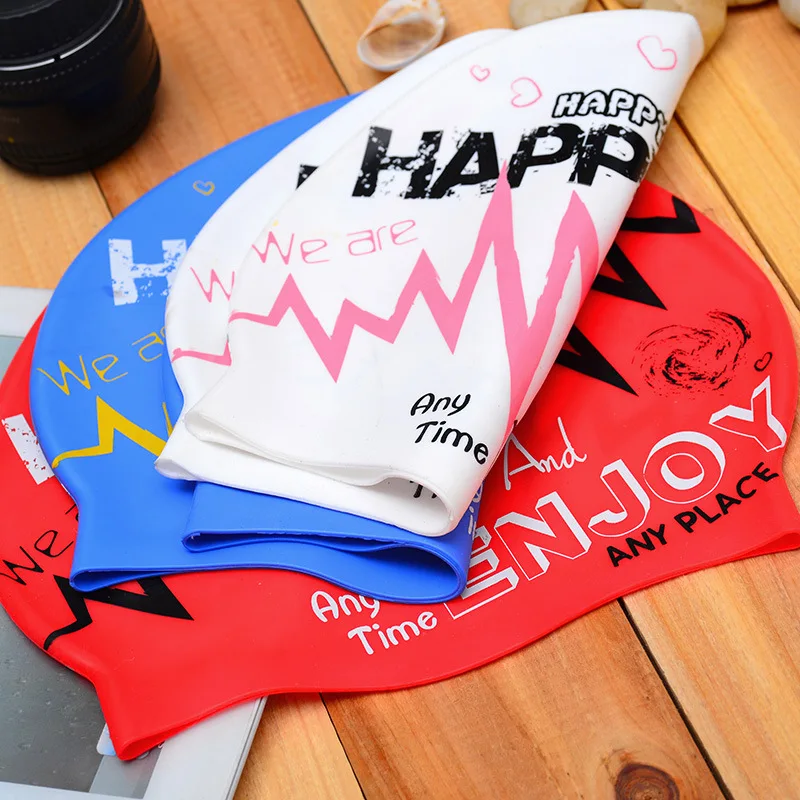 High Quality Wholesale Adult Swimming Caps Silicon Swim Caps Printing