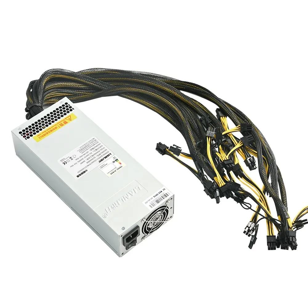 Lianli GPU case power supply 2500w with 6+2pin*16 for 8 graphics cards server case psu