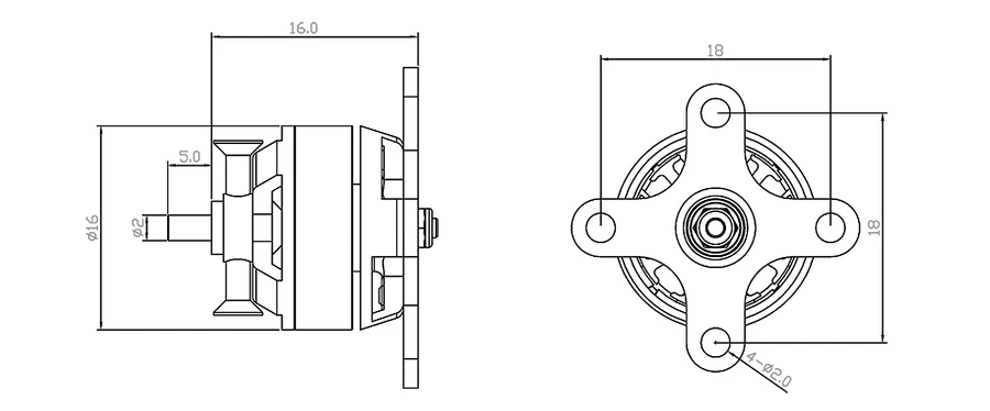 1105 4200KV 25w Brushless dc racing Motor mini quadcopter motor for DIY Multicopter FPV Drone
