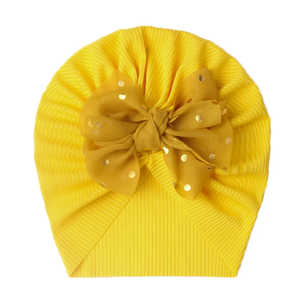 Amazon New Arrival Handmade Baby Flower Hat Toddler Turban Infant Hat Baby Girls  Bows Beanie hat