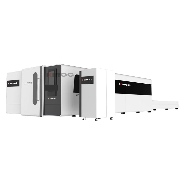 KIROC Economical Protective Enclosed Switched Optical 6000 Watt Fiber Steel Laser Cutting Machine