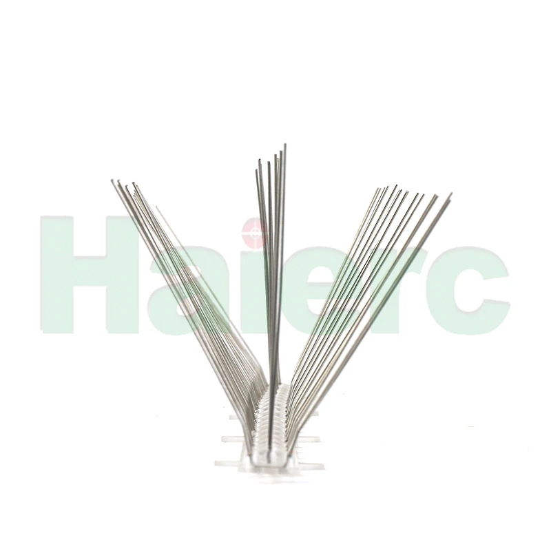 Haierc Wholesale 50 cm Reusable PP Plastic Base Bird Deterrent Spikes Scare Birds For Small Birds Anti Pigeon Pest Control