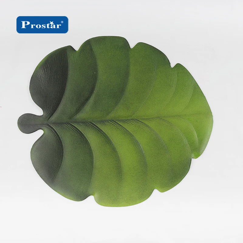 2024 New canton fair factory gold and silver leaf shape EVA Placemat