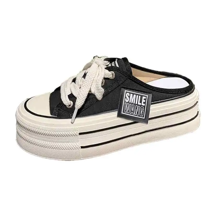 Baotou slippers canvas Slides Brand Luxury Fashion Half Pack Slippers For Women