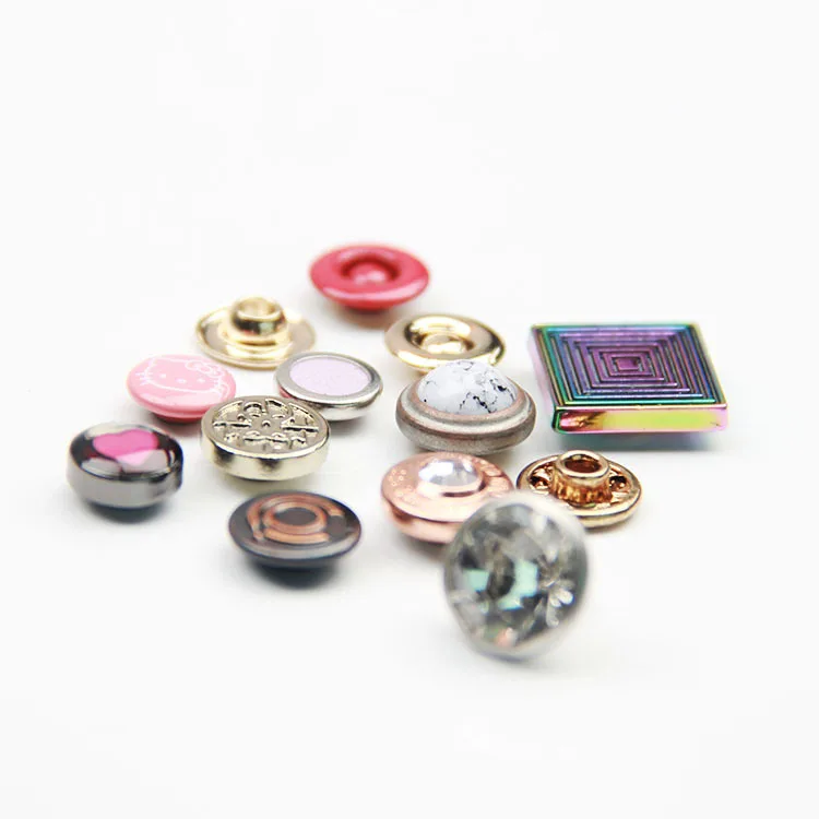 High quality custom embossed logo brass alloy denim metal Jacket rivet custom jean rivet for jeans