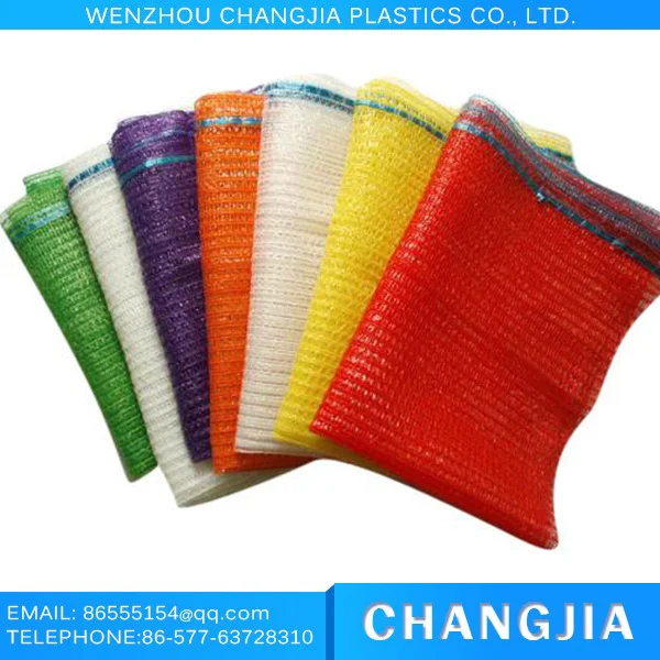 
20kg 25kg 30kg Onion Potato Packing Large Mesh Bag With Drawstring 