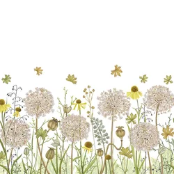 Corner decoration Wall Sticker DIY Home dandelion and Daisy flower garden design Wallpaper Decor PVC Removable Stickers