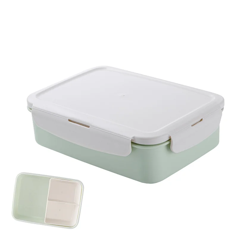 1.4L  Rectangle Plastic 3 grids kids leakproof bento lunch box
