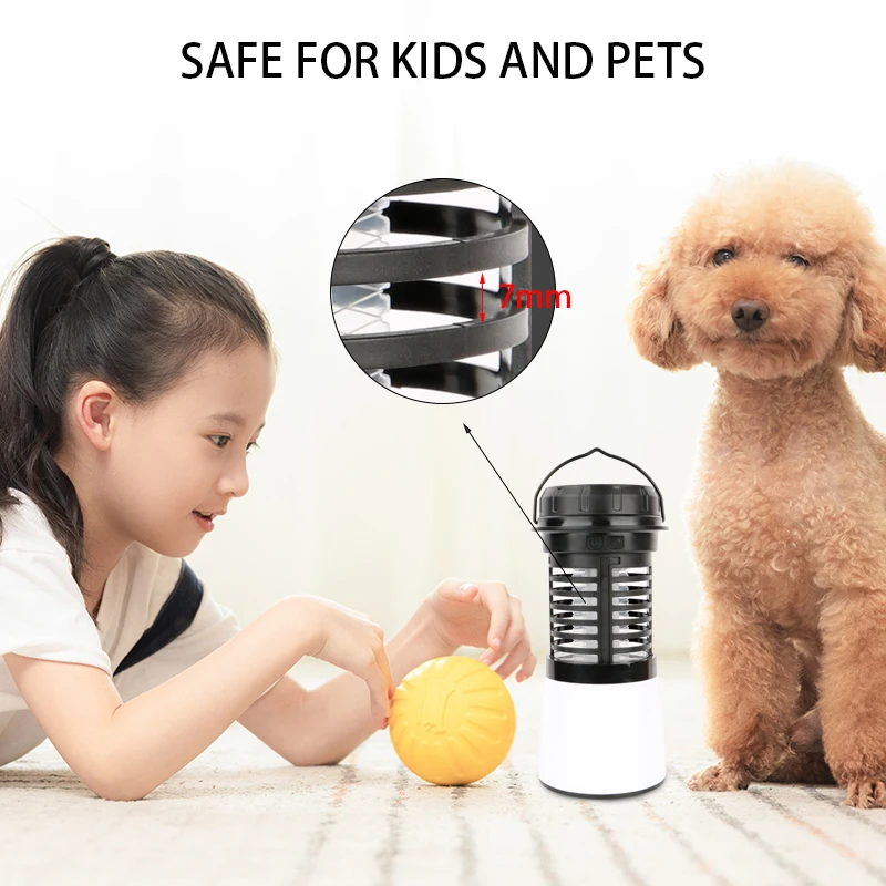 Orlite Bug Zapper Solar Outdoor Camping Lantern LED Flashlight Tent Light  Portable Waterproof Mosquito Killer Camping Lamp