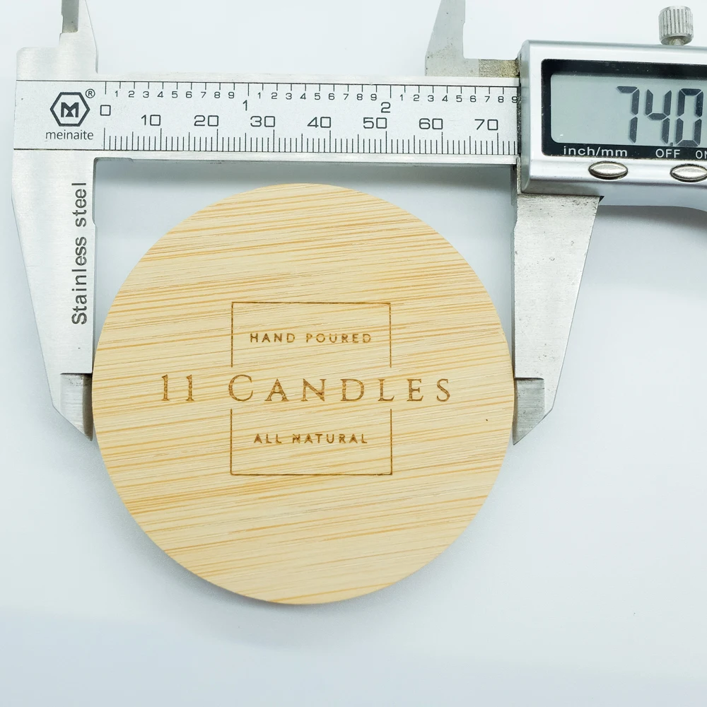 Borosilicate Bottle Glass Containers Cups Marson Jar Bamboo Covers Lids with Silicone Covers for Candle Jars