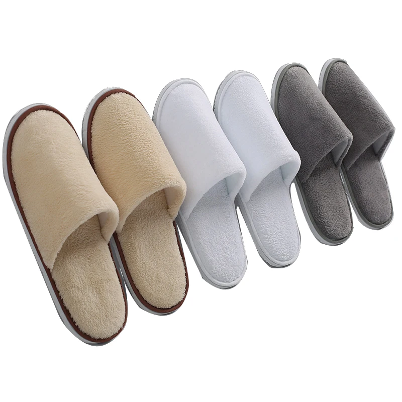 Wholesale Amenities Kit Home Indoor Hotel Guestroom Thicken Antislip Airplane Travel Portable Disposable  Slippers Custom
