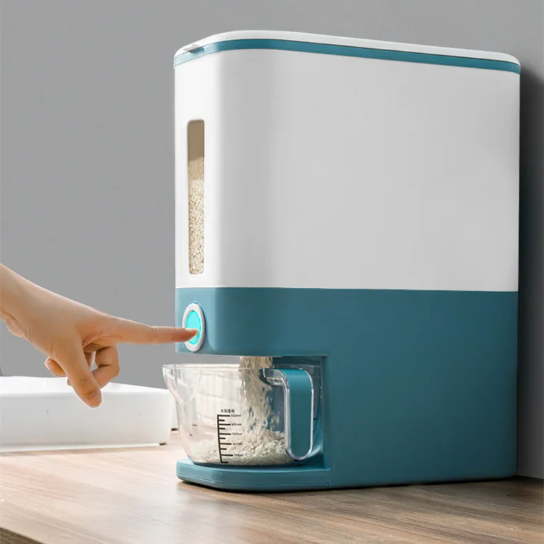 Kitchen Plastic Rice Container Storage Bottles Dried Food Grains Storage Box