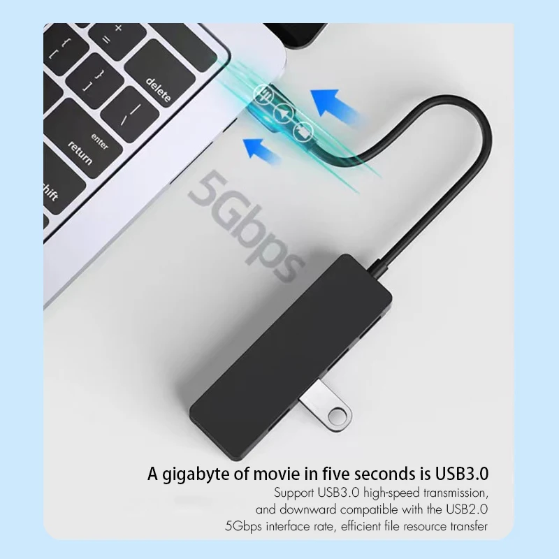 factory wholesale ABS 4 in 1 USB-C Type-C dock station Adapter for MacBook high Speed Data 4-port usb 3.0/2.0 type c hub