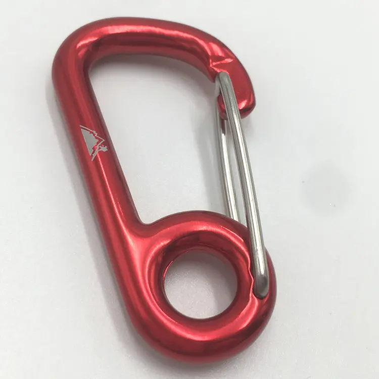 
Cheap key tag clip hook 6 cm aluminum carabiner with hole 