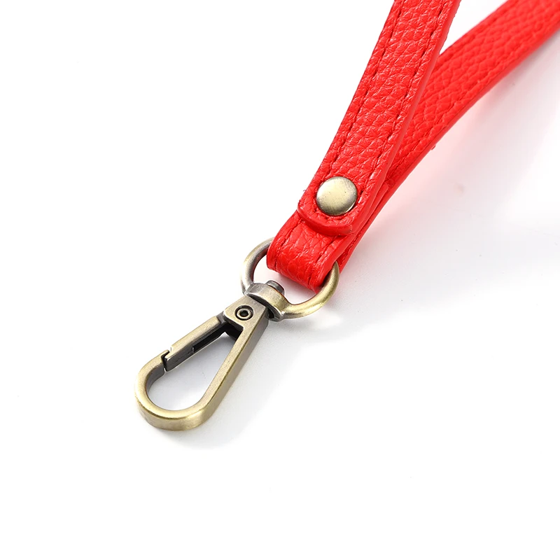 Оптовая продажа короткий ремешок на запястье из искусственной кожи для кошелька металлический Бронзовый зажим клатч сумка с ручкой