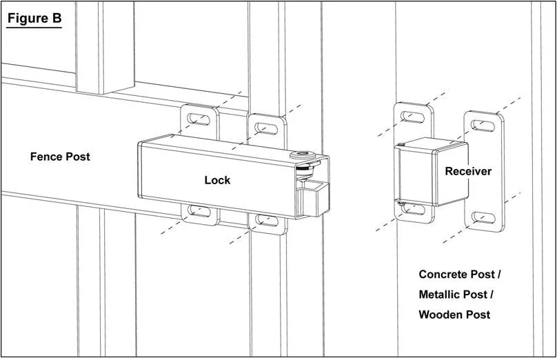 Strong Garden Fence Gate Electric Lock