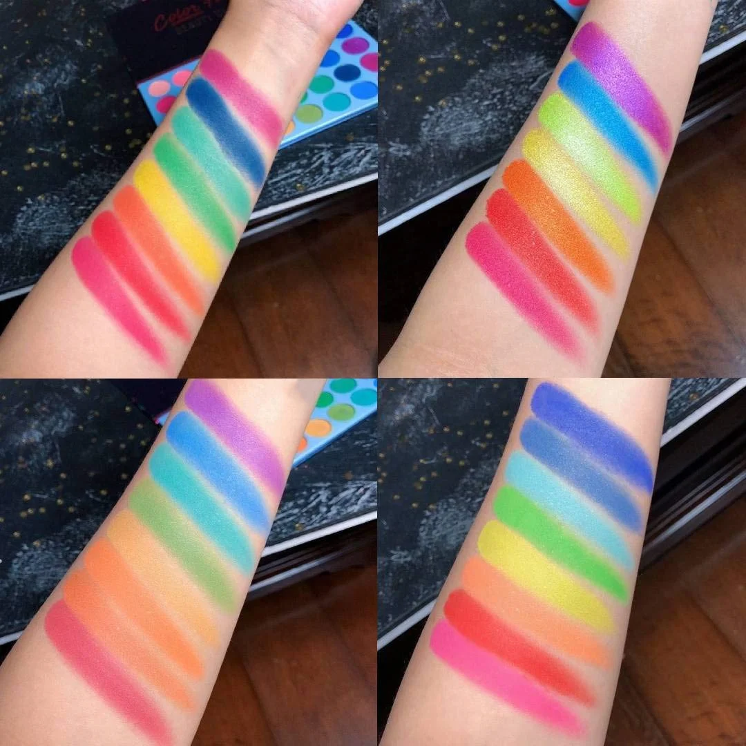 Private Label Eye Shadow Makeup Palette Customized Shimmer Eyeshadow Palettes Baked Eye Shadows
