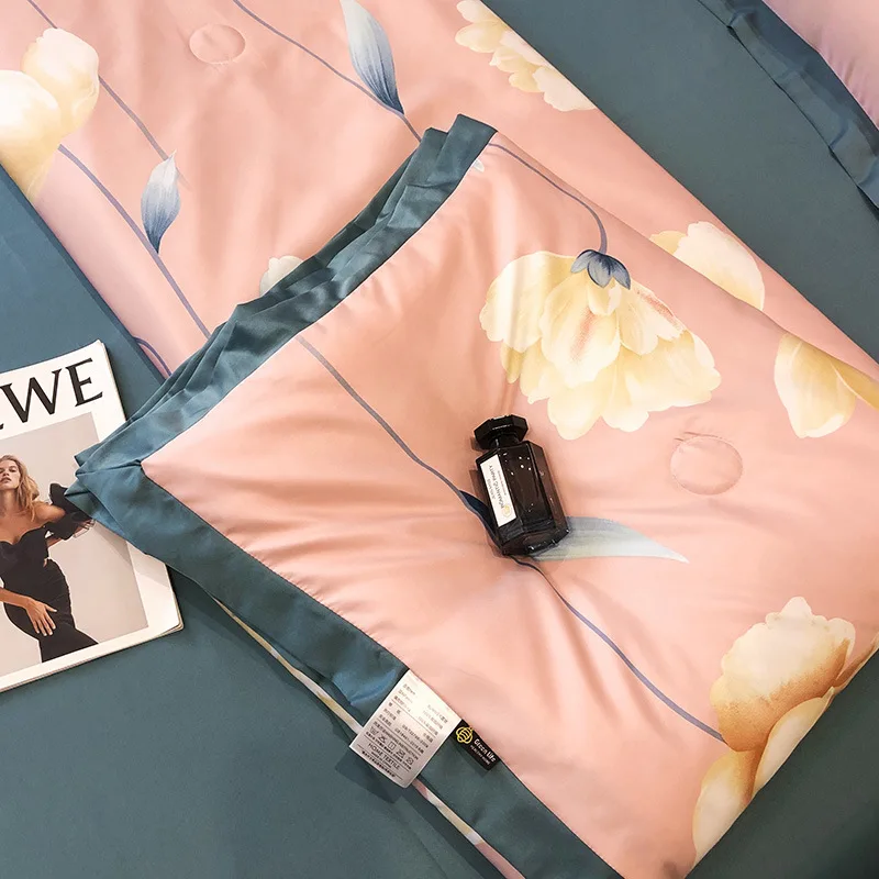 Latest design Print luxury bed room set blanket silk ice cooling for air-conditioned room bedroom bed sofa