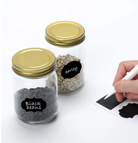 Пластиковые банки с крышками объемом 16 унций, банки с широким горлышком для хранения, консервированные банки