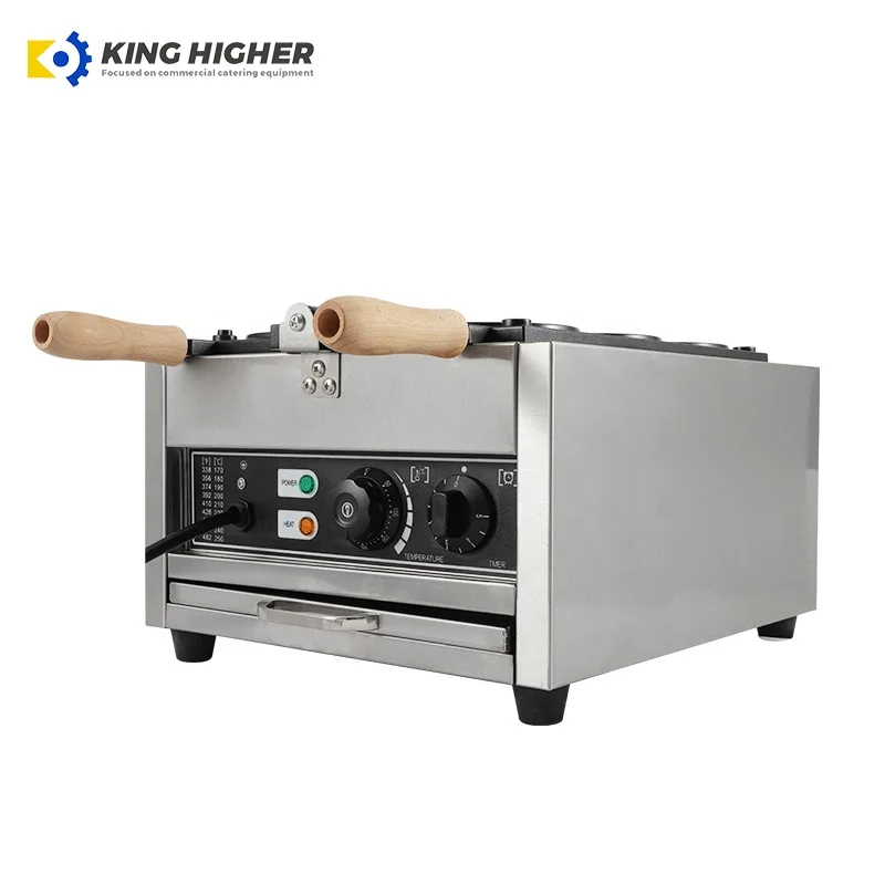 Professional Custom Coin Shaped Waffle Maker Machine with Custom Logo for Home Restaurant Use New Condition Retail Industries