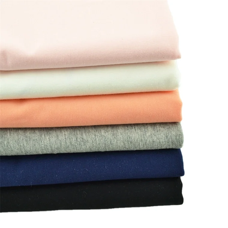 Спандекс одинарная трикотажная ткань для летней одежды футболка 100% хлопок