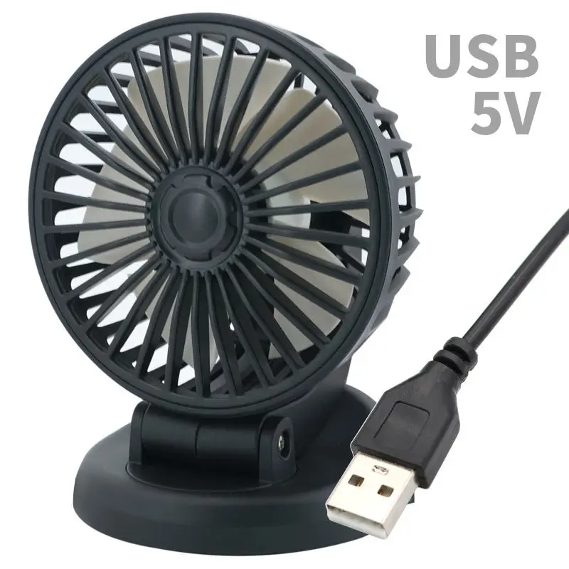 2023 Car fan 12v cooling accessory car fan for car 12v 24v universal usb air cooler truck vehicle auto  strong wind