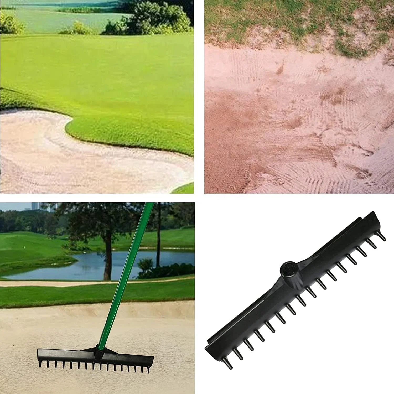 Double-Sided  Golf Beach Cleaning Rake  Lawn Push Levelawn Tool Golf Equipment Golf Sand Bunker Rake