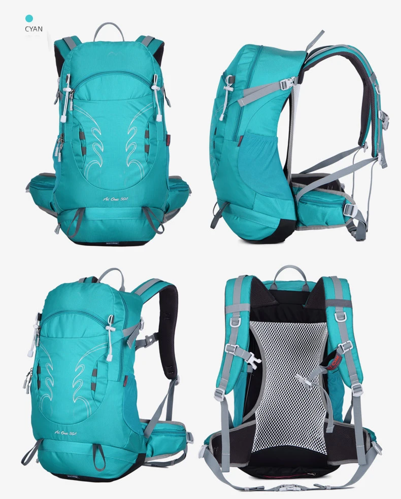 30L Waterproof Hiking Daypack with Rain Cover, Lightweight Travel Trekking Backpack