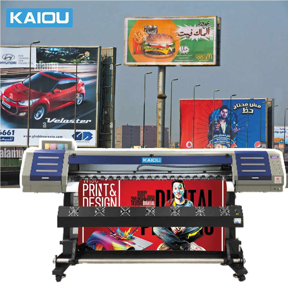 6 Feet Digital Flex Banner Plotter Vinyl Eco Printer 1.6m Eco Solvent Printer for Advertising Flex Banner