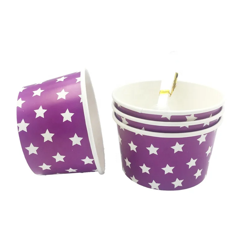 
9oz 12oz Disposable Ice Cream Container Store and Home Use Ice Cream Container Paper Cups 