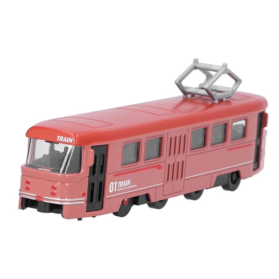 Alloy Diecast Model Car Light Music Pull Back Tour Bus Toy Alloy Train for Kids Autobus de Juguete