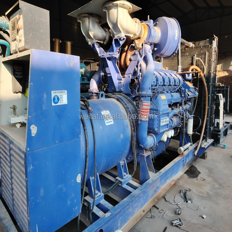 Used 2008 year Perkins 1287KVA industrial equipment diesel oil generator set for factory backup power generation