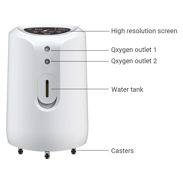 Hot Sale Medical Dual flow Oxygen generator 10 L High 5L Oxygen Purity Oxygen Concentrator