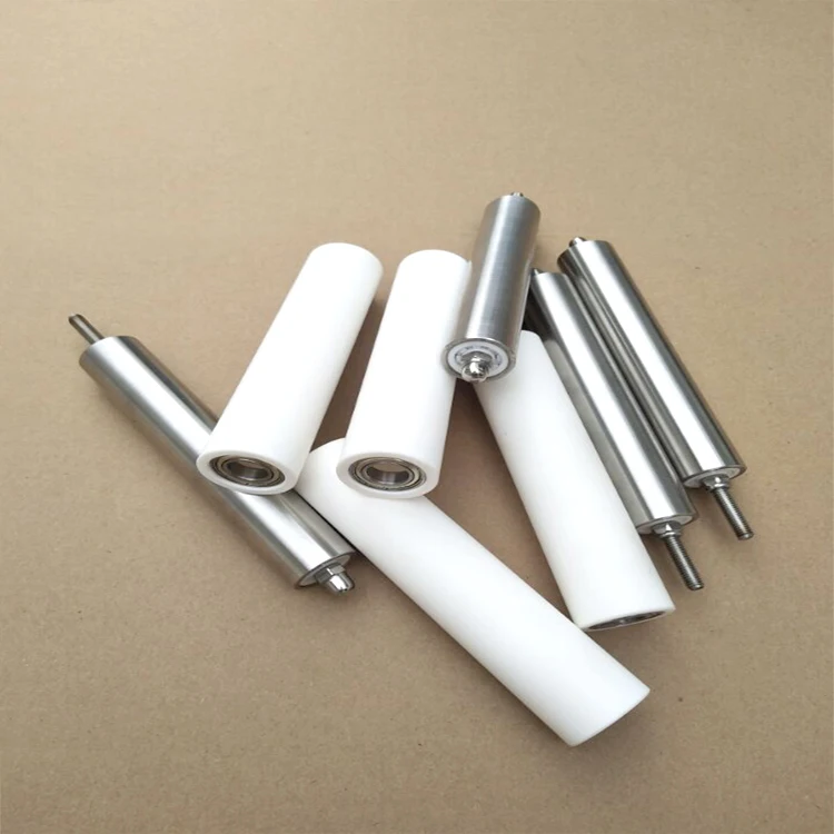 White POM Plastic  Roller With Wire Guide