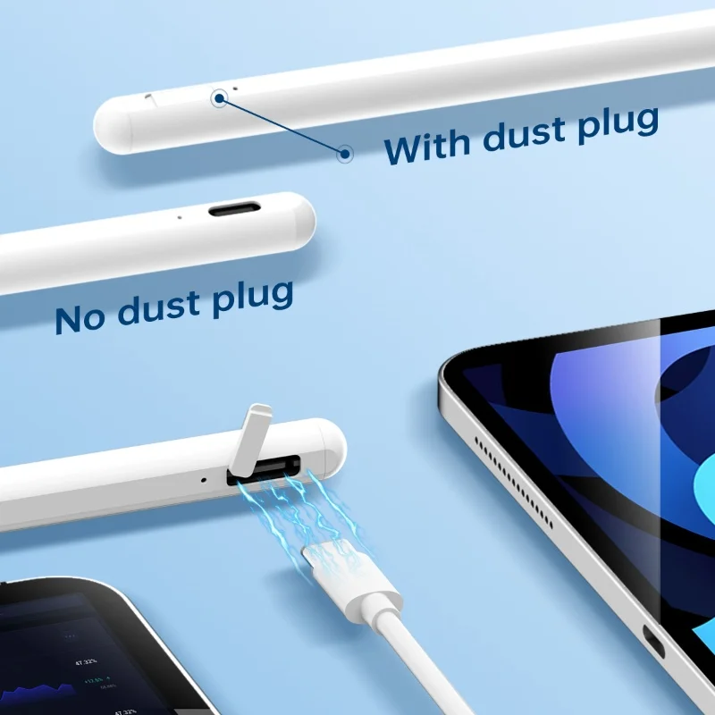 Uogic Magnetic Active Touch Screen Capacitive Usb Stylus Pen Amazing Sensitivity Tablet Metal Stylus Pen For Apple