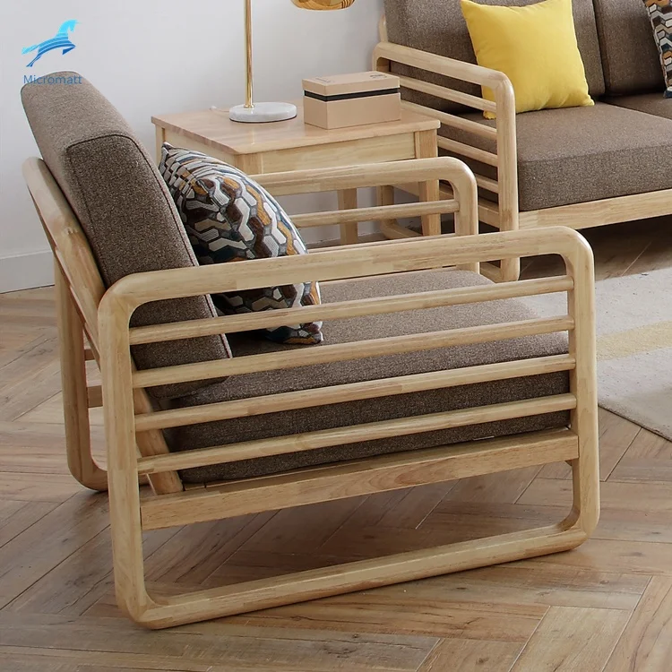 Оптовая продажа, индивидуальный Коричневый диван из массива дерева в японском стиле для гостиной