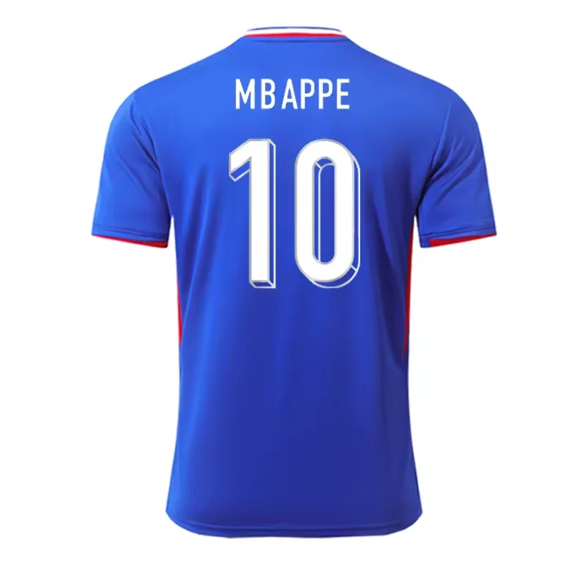 Wholesale Top 2024-2025 Euro Football Shirt French Soccer Jersey MBAPPE # 10 GRIEZMANN # 7 Adult Men Kids Football Jersey