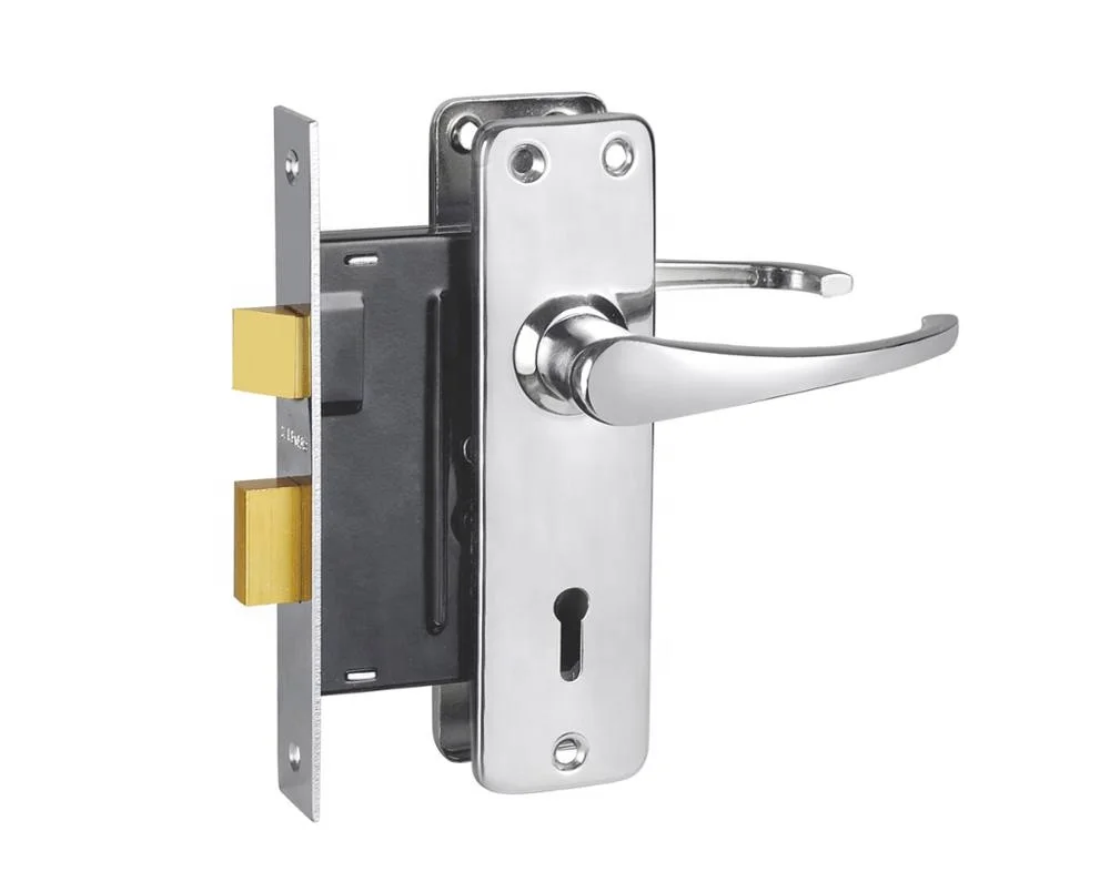 Hot Sale Door Lock Front Plate China Factory Modern cheap 694 Aluminum handle and Iron Plate door lock set door lock