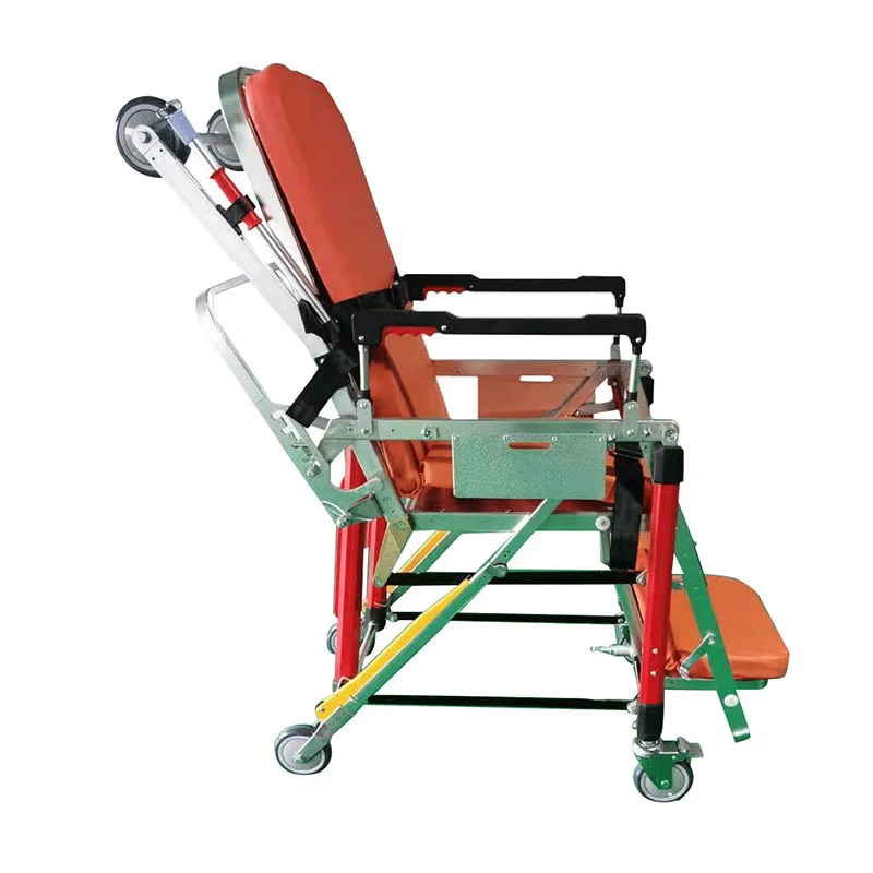 JQ-A1-4 Foldable Ambulance Transport Rescue Facility Wheelchair Bed Chair Stretcher