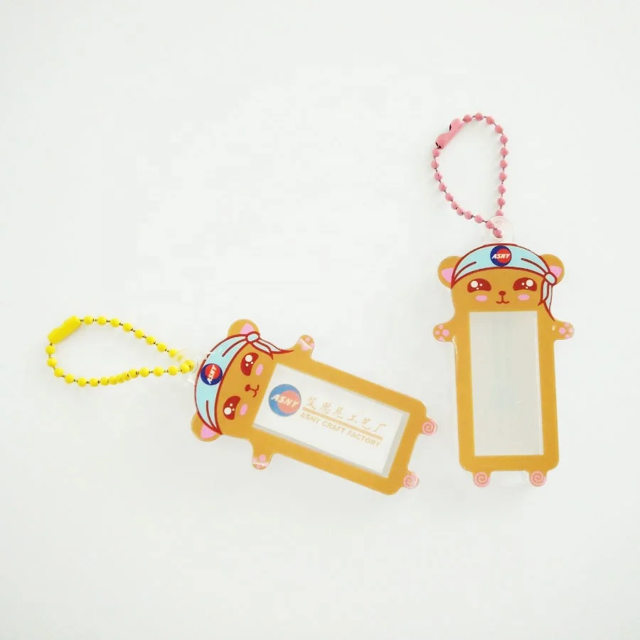 cute mascot cartoon character anime acrylic photo picture frame key chains rings bag charms pendants tags accessories ornaments