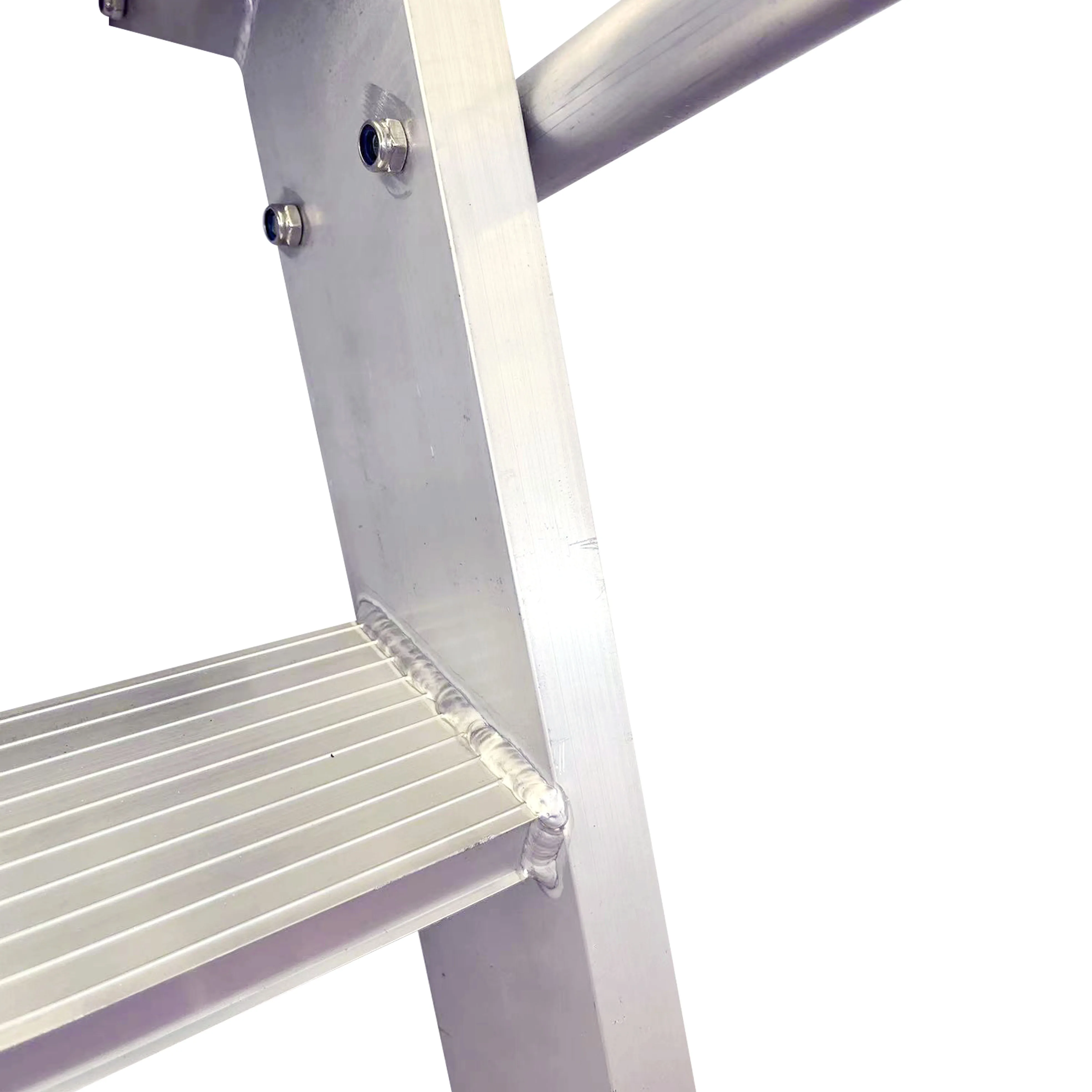 Industrial Storage Climbing Ladder with Armrests Outdoor Use Step Platform for Warehouse & Warehouse Storage