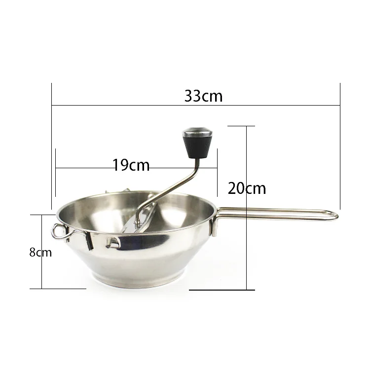 Stainless Steel Kitchen Food Mill With 3 Discs Mashing Multi-functional Grinding Kitchen Baby Foods Mills