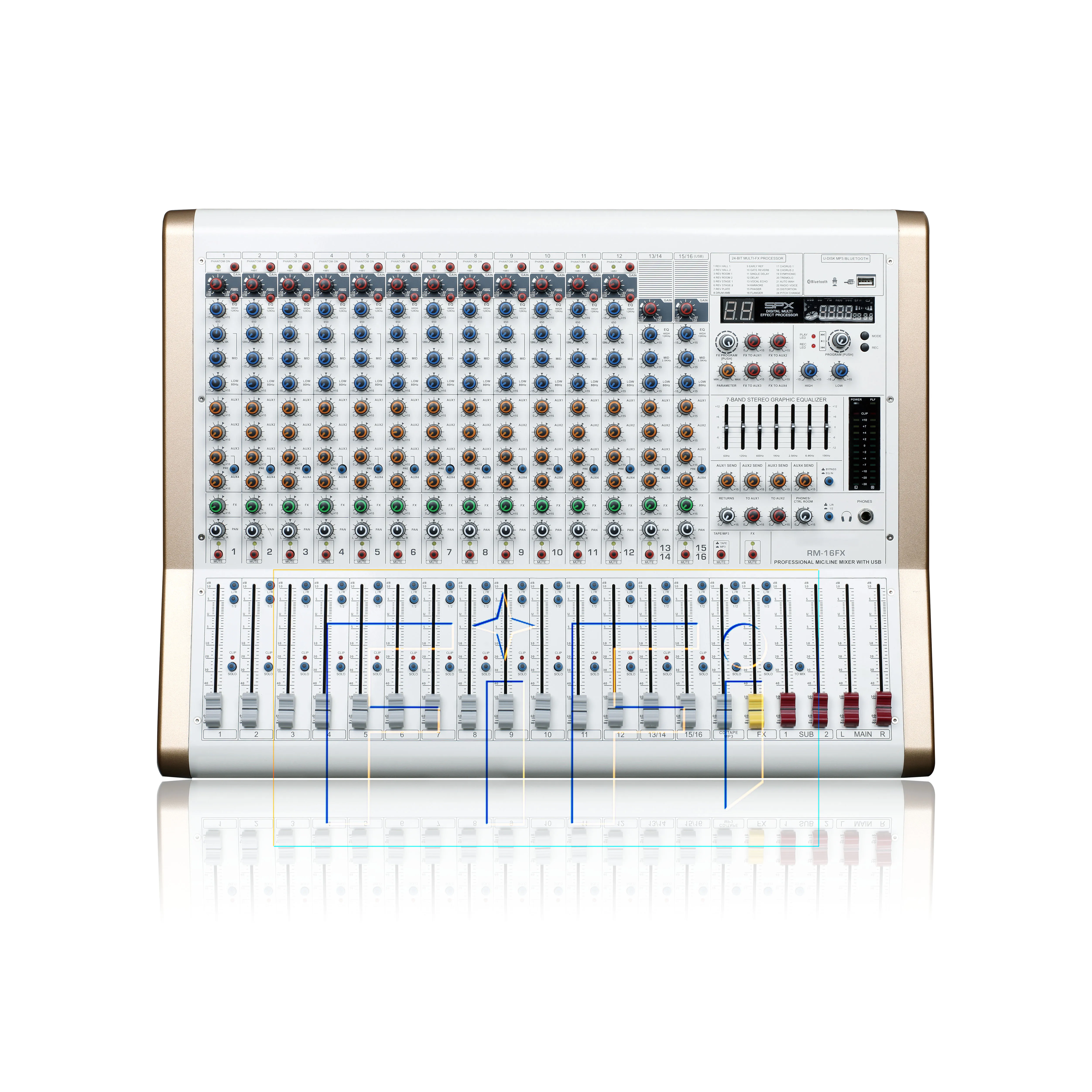 FIFI Professional Karaoke Audio System Music Recording Studio USB Kit Mixer Console