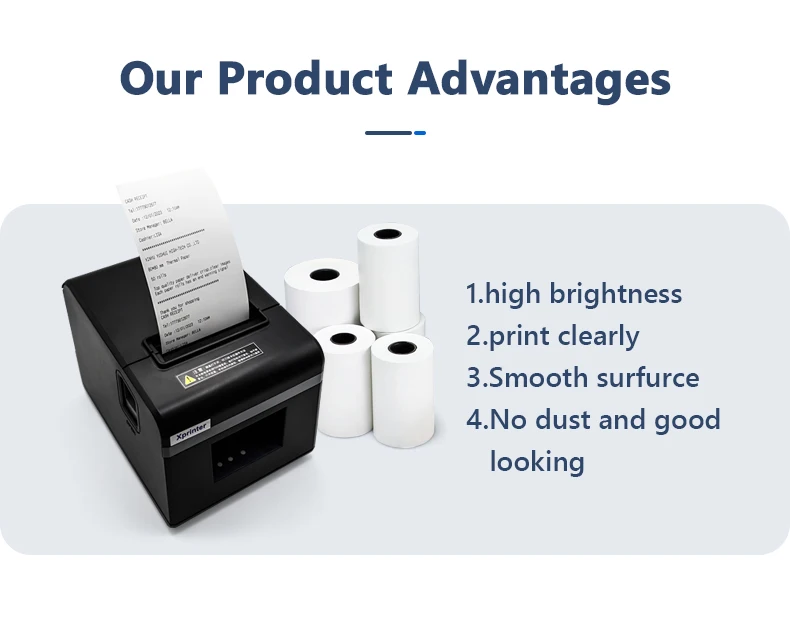 Customize till roll pos paper 48g 55g 70g cheap price 57*40mm 80*80mm a grade thermal paper rolls